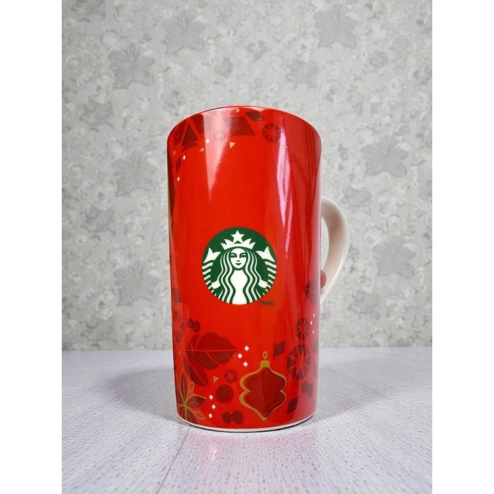 Starbucks 2013 Red Christmas Holiday Mug 16oz Measurement Lines